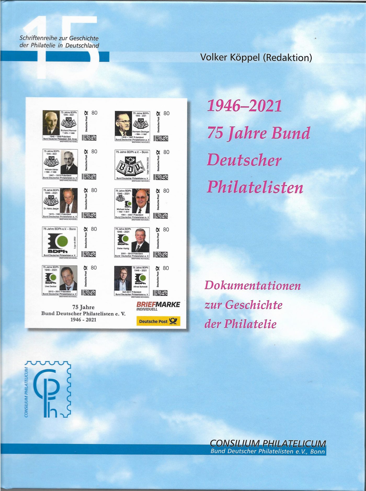 75 Jahre Bund Deutscher Philatelisten. 1946 2021 Philatelistische